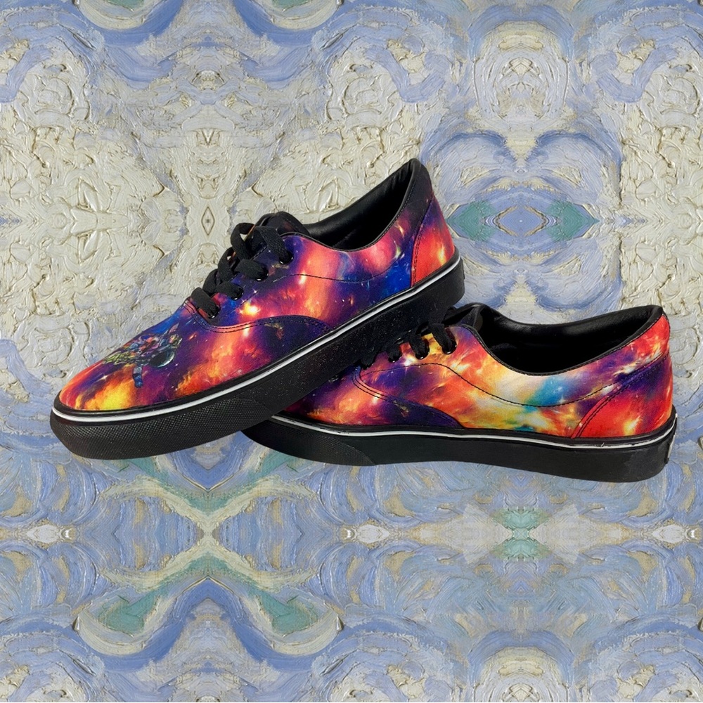 Amazing Colors & Print Quality. Unisex Men’s Size 7/Women’s 9 Low Top Lace Ups - Picture 12 of 14